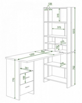 Стол компьютерный Домино Lite СТЛ-ОВ+С120Прям+ТЯЛ в Чайковском - chaykovskiy.mebel24.online | фото 2