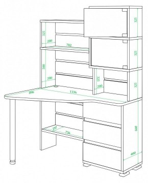 Стол компьютерный Домино нельсон СР-322 в Чайковском - chaykovskiy.mebel24.online | фото 2