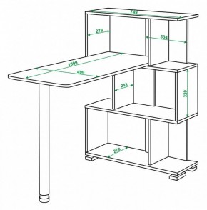 Стол компьютерный Домино СЛ-5-3СТ в Чайковском - chaykovskiy.mebel24.online | фото 2