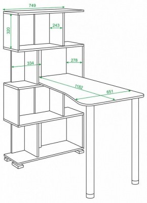 Стол компьютерный Домино СЛ-5-4СТ-2 в Чайковском - chaykovskiy.mebel24.online | фото 2