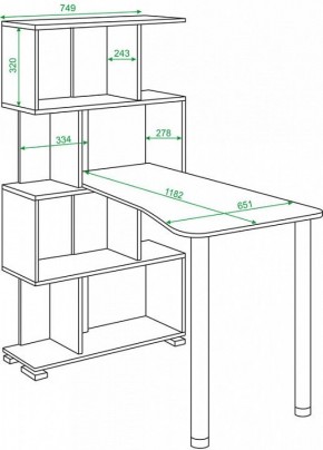 Стол компьютерный Домино СЛ-5-4СТ-2+БД+БЯ в Чайковском - chaykovskiy.mebel24.online | фото 2