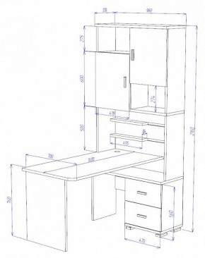 Стол компьютерный Домино СР-720/140 в Чайковском - chaykovskiy.mebel24.online | фото 2