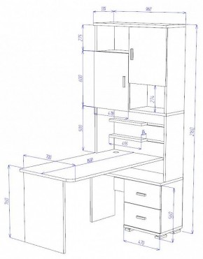 Стол компьютерный Домино СР-720/160 в Чайковском - chaykovskiy.mebel24.online | фото 2