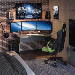 Стол компьютерный ВАРДИГ K1 120x82, антрацит/лайм в Чайковском - chaykovskiy.mebel24.online | фото 4