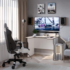 Стол компьютерный ВАРДИГ K2 100x82, белый/черный в Чайковском - chaykovskiy.mebel24.online | фото 4