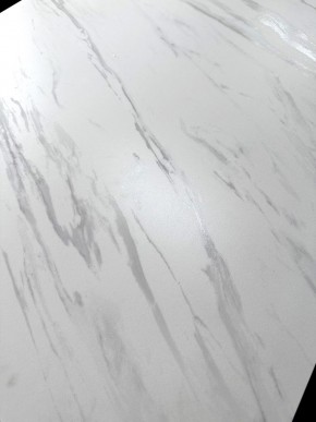 Стол MATERA 160 MARBLES KL-99 Белый мрамор матовый, итальянская керамика/ черный каркас, ®DISAUR в Чайковском - chaykovskiy.mebel24.online | фото 3