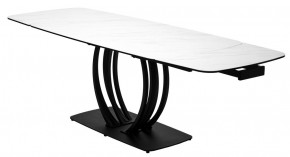 Стол MATERA 160 MARBLES KL-99 Белый мрамор матовый, итальянская керамика/ черный каркас, ®DISAUR в Чайковском - chaykovskiy.mebel24.online | фото 8