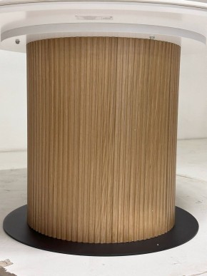 Стол MESA D120 цвет БЕЛЫЙ МРАМОР M326 / Каркас OAK, ®DISAUR в Чайковском - chaykovskiy.mebel24.online | фото 4