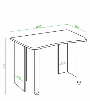 Стол офисный Домино Лайт СКЛ-Софт120 в Чайковском - chaykovskiy.mebel24.online | фото 3