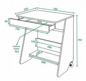 Стол письменный Домино СК-7 в Чайковском - chaykovskiy.mebel24.online | фото 2