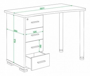 Стол письменный Домино СКМ-50 в Чайковском - chaykovskiy.mebel24.online | фото 6