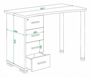 Стол письменный Домино СКМ-50 в Чайковском - chaykovskiy.mebel24.online | фото 6