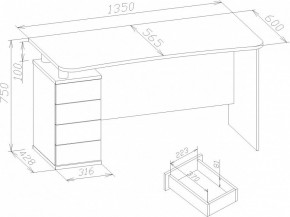 Стол письменный КСТ-105 в Чайковском - chaykovskiy.mebel24.online | фото