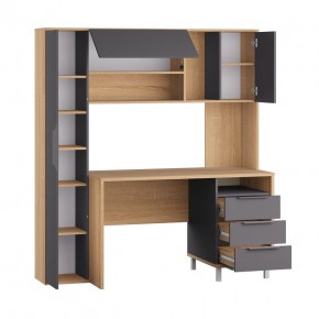 Стол рабочий 12.95 N Комфорт (Дуб сонома, Темно - серый U2601) в Чайковском - chaykovskiy.mebel24.online | фото 2