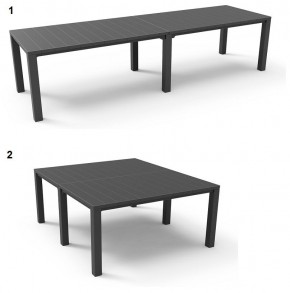 Стол раскладной Джули (Julie Double table 2 configurations) Графит в Чайковском - chaykovskiy.mebel24.online | фото