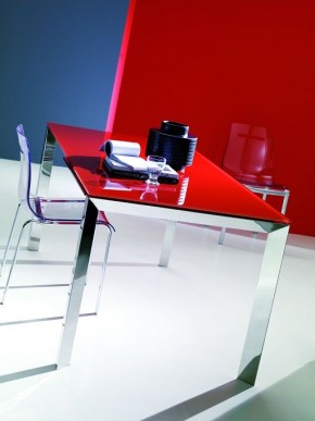Стол SIRIO (42,38G) 110/150х75хН75 см (G093 LEGS/ M089 FRAME/C152 черн глянц ст) в Чайковском - chaykovskiy.mebel24.online | фото