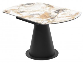 Стол TERAMO 135 GLOSS GRAND JADE SOLID CERAMIC, керамика, поворотн.механизм / Черный каркас, ®DISAUR в Чайковском - chaykovskiy.mebel24.online | фото 11