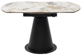 Стол TERAMO 135 GLOSS GRAND JADE SOLID CERAMIC, керамика, поворотн.механизм / Черный каркас, ®DISAUR в Чайковском - chaykovskiy.mebel24.online | фото 16