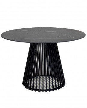 Стол TERNI 120 MATT BLACK MARBLE SOLID CERAMIC Черный мрамор матовый, керамика /Черн.каркас, ®DISAUR в Чайковском - chaykovskiy.mebel24.online | фото 3