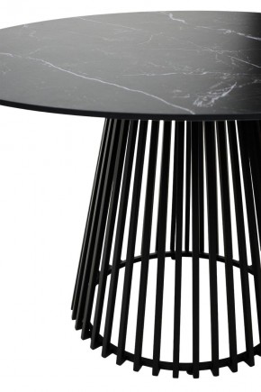 Стол TERNI 120 MATT BLACK MARBLE SOLID CERAMIC Черный мрамор матовый, керамика /Черн.каркас, ®DISAUR в Чайковском - chaykovskiy.mebel24.online | фото 5