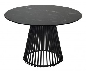 Стол TERNI 120 MATT BLACK MARBLE SOLID CERAMIC Черный мрамор матовый, керамика /Черн.каркас, ®DISAUR в Чайковском - chaykovskiy.mebel24.online | фото 8