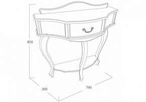 Стол туалетный Джульетта в Чайковском - chaykovskiy.mebel24.online | фото 2