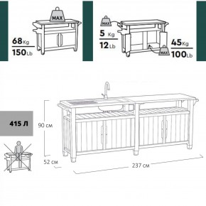 Столик для барбекю 415 Л (Unity Chef 415 L) графит в Чайковском - chaykovskiy.mebel24.online | фото 2