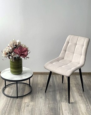 Стул CHIC HE622-01/ HE622-05 топленое молоко, ткань/ черный каркас М-City в Чайковском - chaykovskiy.mebel24.online | фото 3