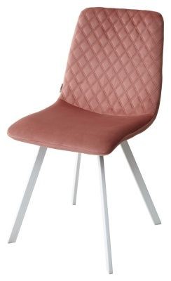 Стул DAIQUIRI BLUVEL-52 PINK / белый каркас, велюр М-City в Чайковском - chaykovskiy.mebel24.online | фото 1
