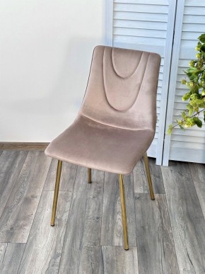 Стул ELLI BLUVEL-40 Бежевый, велюр / золотой каркас М-City в Чайковском - chaykovskiy.mebel24.online | фото 3