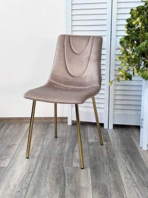 Стул ELLI BLUVEL-40 Бежевый, велюр / золотой каркас М-City в Чайковском - chaykovskiy.mebel24.online | фото 4