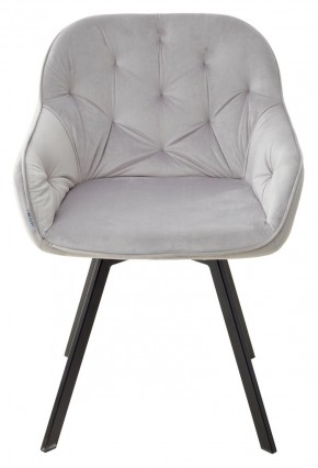 Стул GALE 360 град. поворот. BLUVEL-03 LIGHT GREY, велюр/ черный каркас, М-City в Чайковском - chaykovskiy.mebel24.online | фото 3