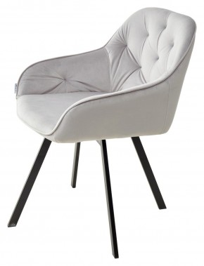 Стул GALE 360 град. поворот. BLUVEL-03 LIGHT GREY, велюр/ черный каркас, М-City в Чайковском - chaykovskiy.mebel24.online | фото 5