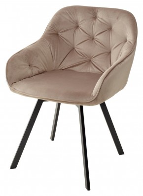 Стул GALE 360 град. поворот. BLUVEL-40 BEIGE, велюр/ черный каркас, М-City в Чайковском - chaykovskiy.mebel24.online | фото 1