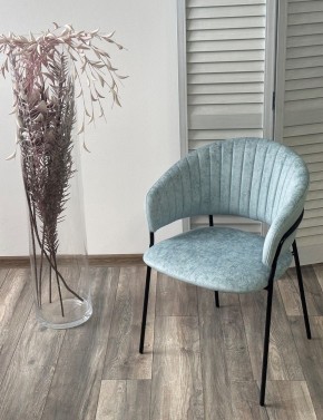 Стул ГЕММА, цвет RAIN 7 breeze, велюр / черный каркас М-City в Чайковском - chaykovskiy.mebel24.online | фото 4