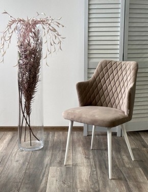 Стул HERMAN 360 град. ЛАТТЕ #25, велюр / белый каркас М-City в Чайковском - chaykovskiy.mebel24.online | фото 2
