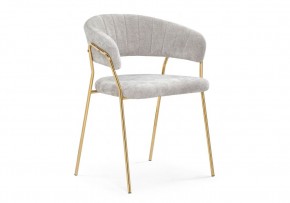 Стул на металлокаркасе Kamelia 1 light gray fabric / gold в Чайковском - chaykovskiy.mebel24.online | фото 1