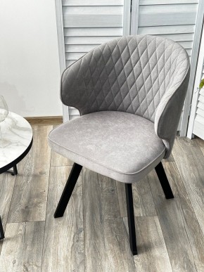 Стул SKAT 360 град. поворот. B22 Серый, велюр / черный каркас, М-City в Чайковском - chaykovskiy.mebel24.online | фото 3