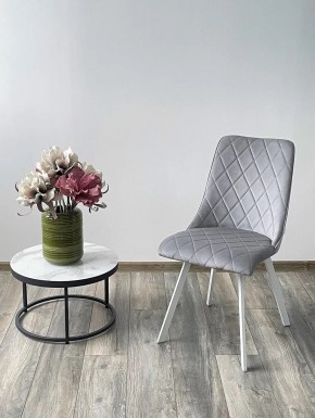 Стул TYCOON BLUVEL-03 LIGHT GREY / белый каркас М-City в Чайковском - chaykovskiy.mebel24.online | фото 2