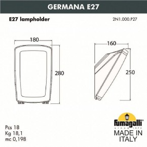 Светильник на штанге Fumagalli Germana 2N1.000.000.AYF1R в Чайковском - chaykovskiy.mebel24.online | фото 3