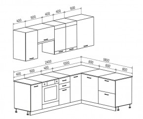 ТЕХНО Кухонный гарнитур угловой 2,4х1,8 м Компоновка №3 (Пудра софт/Угольный софт) в Чайковском - chaykovskiy.mebel24.online | фото 3