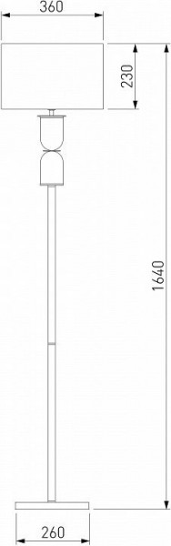 Торшер Eurosvet Caprera 01154/1 латунь в Чайковском - chaykovskiy.mebel24.online | фото 3