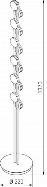 Торшер Eurosvet Tapioca 90332/12 черный в Чайковском - chaykovskiy.mebel24.online | фото 4
