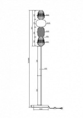 Торшер Maytoni Pattern MOD267FL-L32CH3K в Чайковском - chaykovskiy.mebel24.online | фото 2
