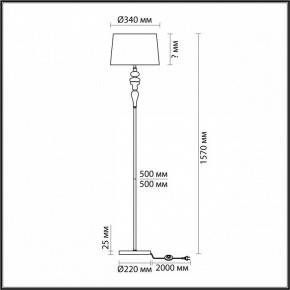 Торшер Odeon Light Homi 5040/1F в Чайковском - chaykovskiy.mebel24.online | фото 4