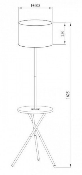 Торшер с полкой Arte Lamp Combo A2070PN-1BK в Чайковском - chaykovskiy.mebel24.online | фото 2