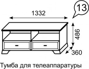 Тумба для телеаппаратуры Венеция 13 бодега в Чайковском - chaykovskiy.mebel24.online | фото 2