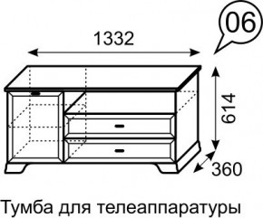 Тумба для телеаппаратуры Венеция 6 бодега в Чайковском - chaykovskiy.mebel24.online | фото 3