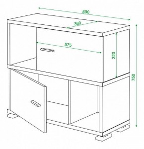 Тумба комбинированная Домино СБ-30/2 в Чайковском - chaykovskiy.mebel24.online | фото 3