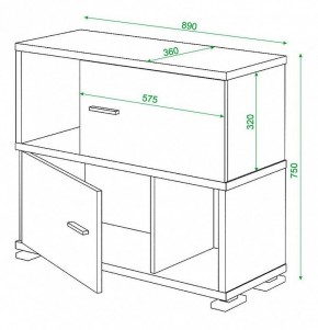 Тумба комбинированная Домино СБ-30/2 в Чайковском - chaykovskiy.mebel24.online | фото 3